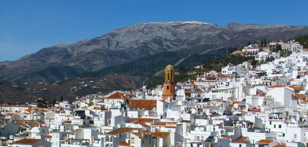 Competa town in the Axarquia